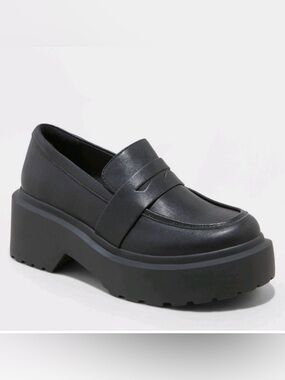 wild fable Black Chunky Platform Penny Loafer